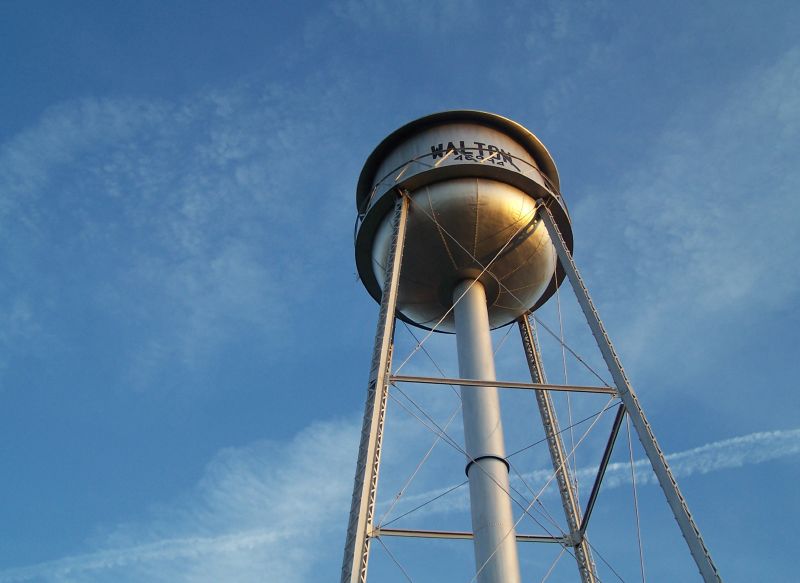 Former water tower in Walton, Indiana